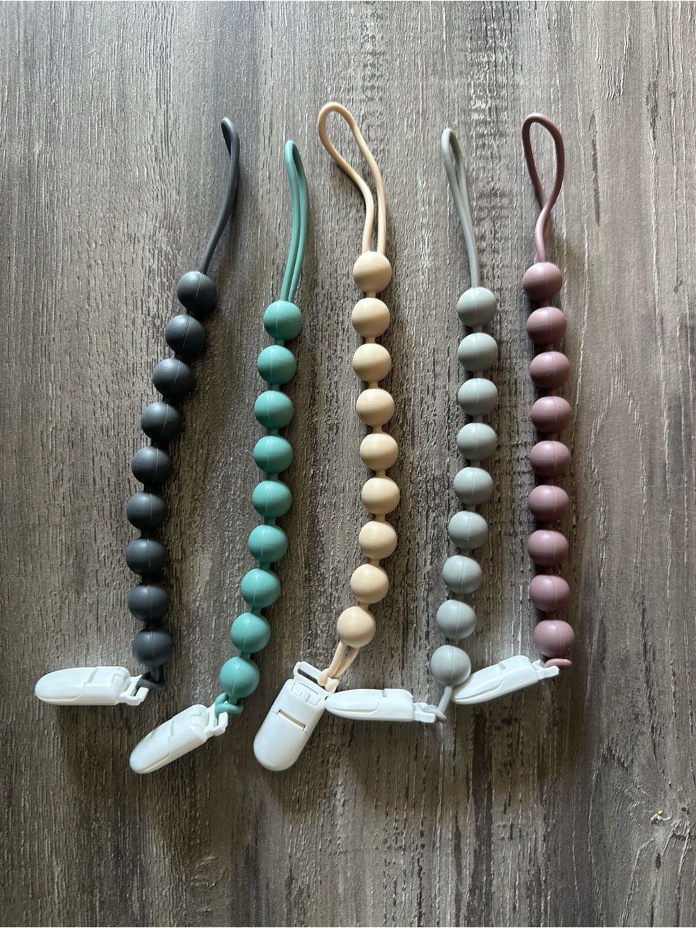 Silicone Pacifier Clips Set of 5